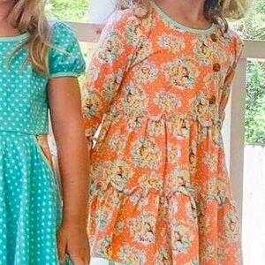 Serendipity by Shrimp and Grits Orange Floral Tunic Top